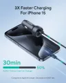Aukey CC-Y23 Enduro Dual 65W 2-Port Car Charger For Laptop & Mobile (24 Months Warranty). 