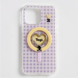 Tagi. Put-Put Heart Phone Case With Magnetic Stand Phone Holder For iPhone 15 16 Pro Max