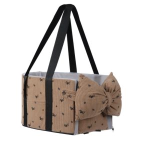OUTOPEN Cartoon Pattern Dog Car Seat Comfortable Large Capacity Pet Car Safety Seat Portable with Safety Leash Pet Central Control Car Seat for Dogs Cats