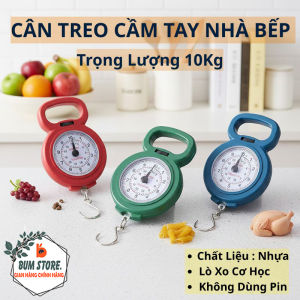 Cân Treo Cầm Tay Nhà Bếp 10Kg Đo Lường Nhanh Chính Xác Cân Móc Lò Xo Cơ Học Không Dùng Pin Tiện Lợi