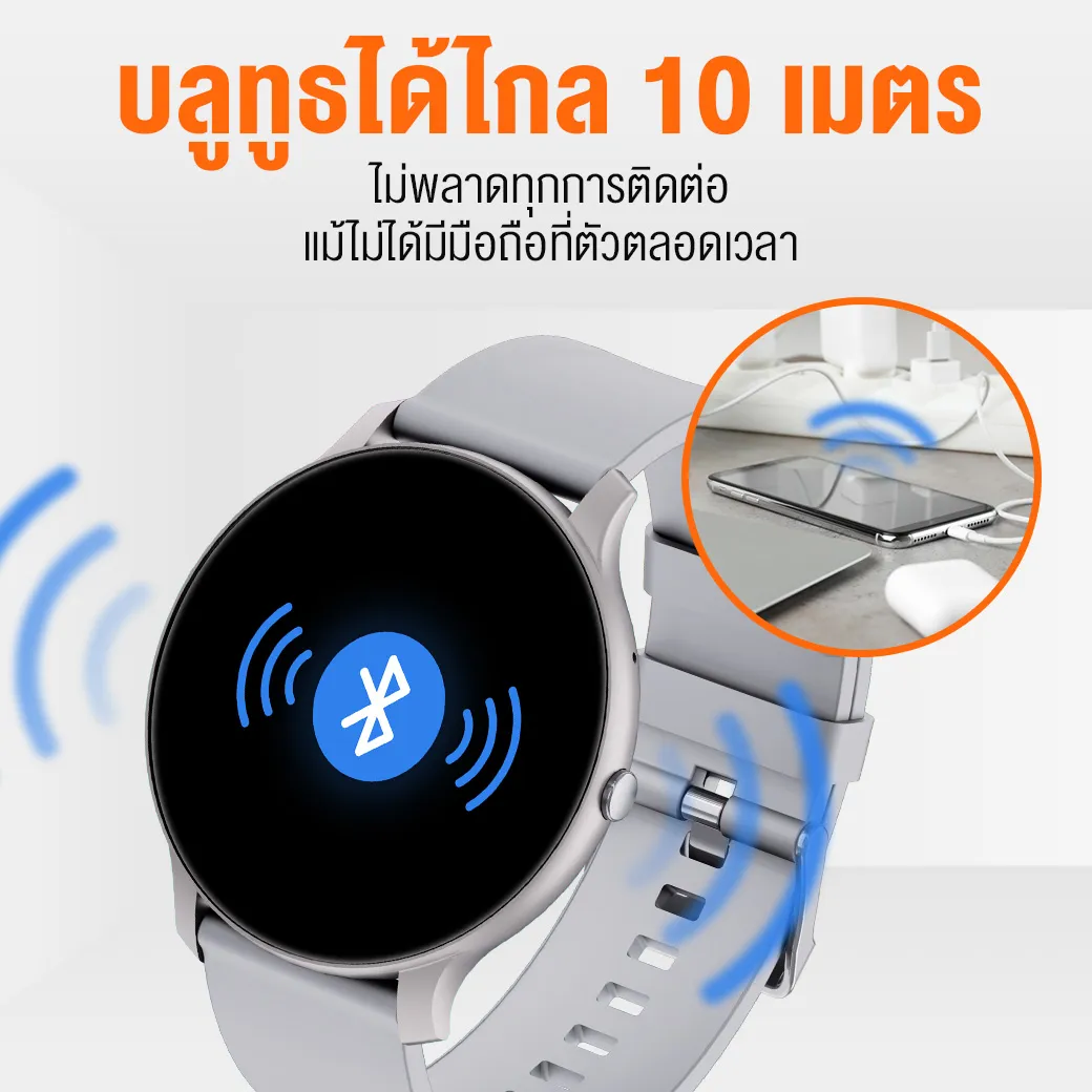 AXON Memo Series 2 Smart Watch จอใหญ่ IPS โทรได้ วัดชีพจร SpO2 รองรับภาษาไทย ประกัน 2 ปี