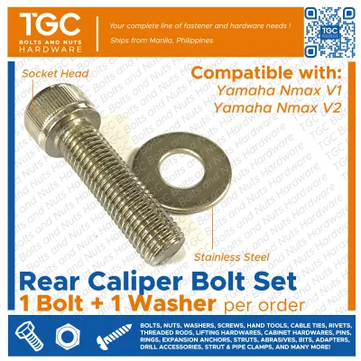 TGC Stainless Rear Caliper Bolt Set for Yamaha Nmax V1 / V2 ( TGC - Motorcycle )