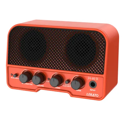 LEKATO Mini Guitar Amp 5W Rechargeable Electric Guitar Amplifier Clean&Overdrive Effects Bluetooth Portable Guitar Amp