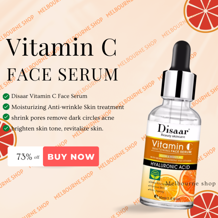 DISAAR Vitamin C Face Serum with Hyaluronic Acid Whitening Face Serum with  Berry Glutathione 30ml Sensitive Skin Serum Anti-Aging Moisturizing Serum -  Lazada | Lazada