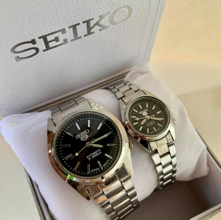 Seiko 5 21 Jewels Hand Movement All Gold Stainless Steel Watch Watch for men(Silver)