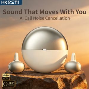 Original HKRETI HG12 Clip on Wireless Earphones Bluetooth 6.0 Sport Waterproof Noise Reduction Stereo Compatible with Android and iOS