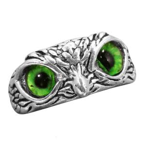 Fashion Owl Eye Ring Owl Ring Multicolor Eyes Silver Color Men Women Engagement Wedding Rings Gift Resizable
