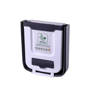 Hanging Kitchen Trash Can with Garbage Bag Storage Wall Mounted Foldable 10L 7L Simple Human Trash can Portable Collapsible Garbage Folding Waste Bin for Cabinet Door Bedroom Bathroom Cupboard Office Dorm Room Drawer Car