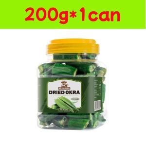 Mr.Squirrel Dried Okra Crispy High Fiber Vegetables Fruit Ready To Eat Snacks Dried Fruit 200g