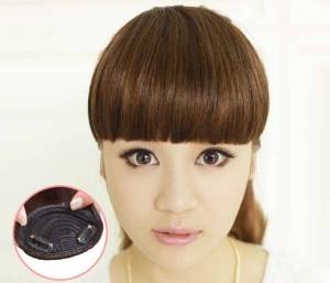 วิกผม วิกผมหน้าม้า  haipiecesshop ชิ้นหนาพิเศษไหมด้านเหมือนผมจริง สินค้าพร้อมส่ง