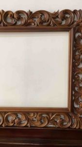Pigura cermin dinding ukir jati jepara 120x80