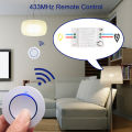 Kebidumei 433MHz Rf Remote Control Switch AC 220V 10A Relay Receiver Can Connect Traditional Switch and Wireless Push Button Wall Panel. 