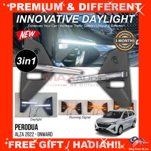 3in1 LED Daylight w/ Running Turn Signal PERODUA ALZA 2022 - Onward Bumper Daytime Running Light DRL