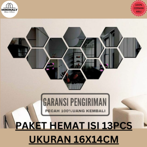 Minimaly12 Cermin Tempel Aesthetic (PAKET HEMAT ISI 13 PCS UKURAN 16x14cm) Cermin Aesthetic