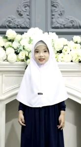 jilbab nama / jilbab anak sekolah model pita tutup uk .S dan M dan .L