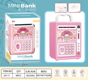 Kids Money Saving Box Cute and Funny Kuromi Melody Cinnamoroll Cartoon Coin Bank Night Light Saving Money Fingerprint Unlock Children Birthday Gift