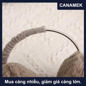 【CANAMEK】 Xách tay gấp mùa đông ấm áp earmuffs thời trang màu rắn earflap ngoài trời lạnh bảo vệ mềm sang trọng Tai ấm hơn