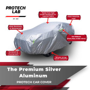 Suzuki Ertiga Protech Lab - Premium 3-Layered All Weather SILVER Aluminum Car Cover