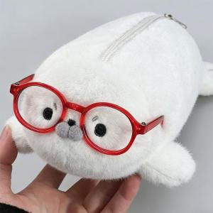 Large Capacity Seal Plush Pencil Case Lovely Animal Little Seal Stationery Storage Bag Student School Supplies