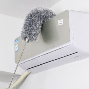 Feather Duster Snless Steel Ceiling Brush Washing Dust Super Long brush Cleaning Tool Penyapu Bulu Bendable Head