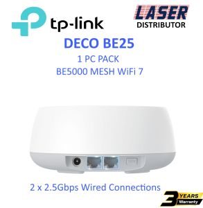 TP-Link Deco BE25 (1 Pack ) BE5000 Whole Home Mesh WiFi 7 System 3 Years Warranty