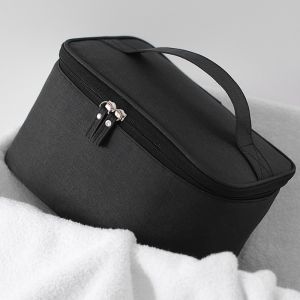 Large Capacity Waterproof Toiletry Bag for Travel & Gym - Portable Solid Color Storage & Makeup Bag