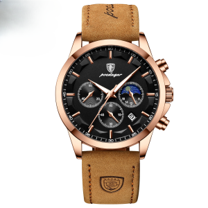 ELF TRIBE Người Đàn Ông Đồng hồ thạch anh Sang Trọng thể thao không thấm nước Đồng hồ có chức năng bấm giờ phát sáng Ngày Người Đàn Ông Đồng Hồ Đeo Tay Kinh Doanh nam da Của Đồng Hồ Đồng Hồ