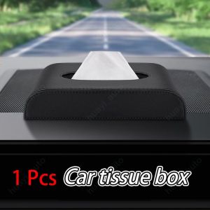 Mercedes Benz Car Luxury Leather Tissue Box Multipurpose Hanging Car Accessories
