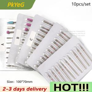 PkYeG 10pcs  Nail Drill Bit Rotary Electric Milling Cutters For Pedicure Manicure Files Cuticle Burr Nail Tools Accessories