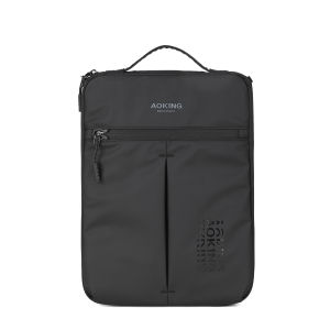 AOKING Premium Laptop/MacBook/iPad/Tablet Bag/Sleeve/Briefcase 14” Waxed Polyester Black XM41459FBL