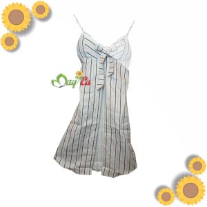 FS-MD006 Strip Midi Dress Beach Dress 线条可爱性感开衫裙沙滩裙
