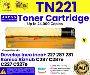 TN221 Toner Cartridge Compatible with Develop Ineo ineo+ 227 287 281 Konica Bizhub C287 C287e C227e
