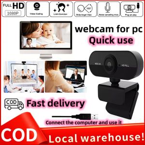 webcam for pc with microphone home USB Autofocus video webcam