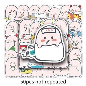 50PCS Cartoon Cute Ghost Sticker Kid Reward Decoration Creative Small Gifts Mobile Phone Laptop Cup DIY Sticker