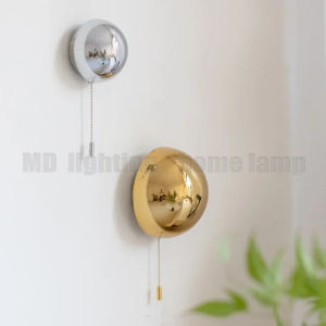 Minimalist Modern Wall Lamp Round Metal Wall Lights for Bedroom Living Room Corridor Ceiling Lamp Designer Cream Decorative Room