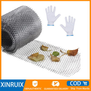 Plastic Gutter Guard Mesh Gutter Guard Roll Leaf Guard Splash Roof Sheet Black with 10 Fixing Hooks