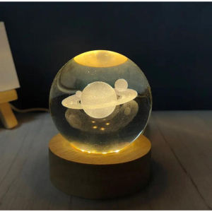 LAMPU BOLA KRISTAL 3D LED LAMP KAMAR HIAS TIDUR TABLE LAMP USB 5V HADIAH KADO ANAK CEWEK COWOK