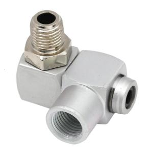 360 Degree Rotating Air Tool Swivel Fitting 1/4inch Male and Female Threads Air Fittings Portable Air Tool Adapter
