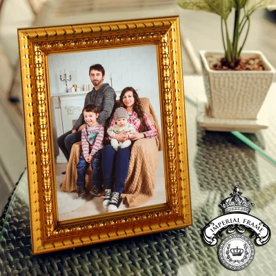 Bingkai Frame Figura Foto 4R 10x15cm Gold & Silver
