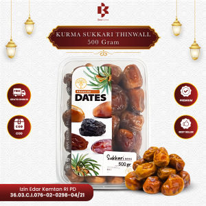 Kurma Sukari Thinwall 500 gram - Sukari Raja Premium Dates
