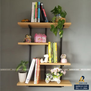 Kệ sắt hộp trang trí treo tường 75x53x20 cm-nội thất lắp ráp 2022