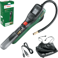BOSCH Easy Pump New ปั๊มลมไร้สายขนาด 3.6 V แรงอัดสูงสุด 10.3 บาร์ (150 PSI) พร้อมระบบ Auto Stop ความยาว 24 ซ.ม. น้ำหนัก 0.4 ก.ก. ขาร์จ USB-C #0603947080. 