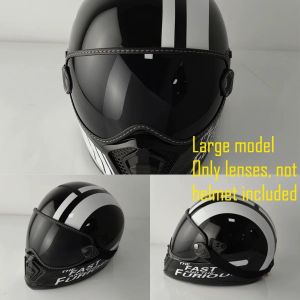 Fit Retro Helmet Visor Bubble Shield Motorcycle Helmet 3/4 Half Visor Bubble Shield Motorcycle Helmets Accessories