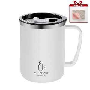 【Free Gifts】500ML Stainless Steel Coffee Mug With Handle And Cover Creative Vacuum Insulated Mug Tumbler Hot And Cold Travel Tea Mug For Office Aatroxw