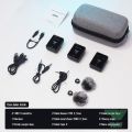 TNW-N11 Microphone Wireless Dual Mikrofon Clip on Mic hp dan Charging Case Mikrofon untuk Live Vlog Youtube Tiktok. 