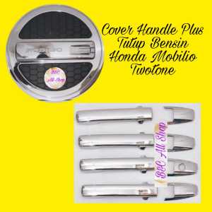 Cover Handle Plus Tutup Bensin Honda Mobilio Chrome Hitam