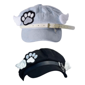 Cats Paws and Wing Decoration Hat Street Styles Beret Hat Temperament Trendy Hat Trendy Womens Accessories