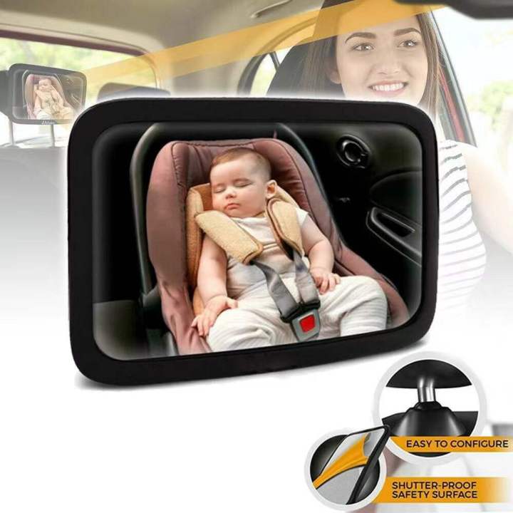 Adjustable 360 Degree Baby Infant Car Seat Rear View Mirror Reverse