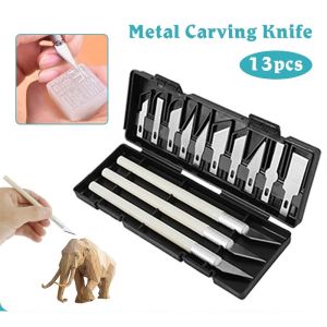 ONARAN Metal Carving Knife Hand-made Rubber Stamp Film Cutter Carve Chisel Graver Blade Cutting Knives