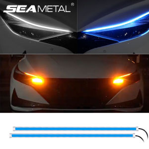 2pcs Car Turn Signal Light Headlight Strips Drl Daytime Running Light Start-flowing for 12V Cars Motorcycle